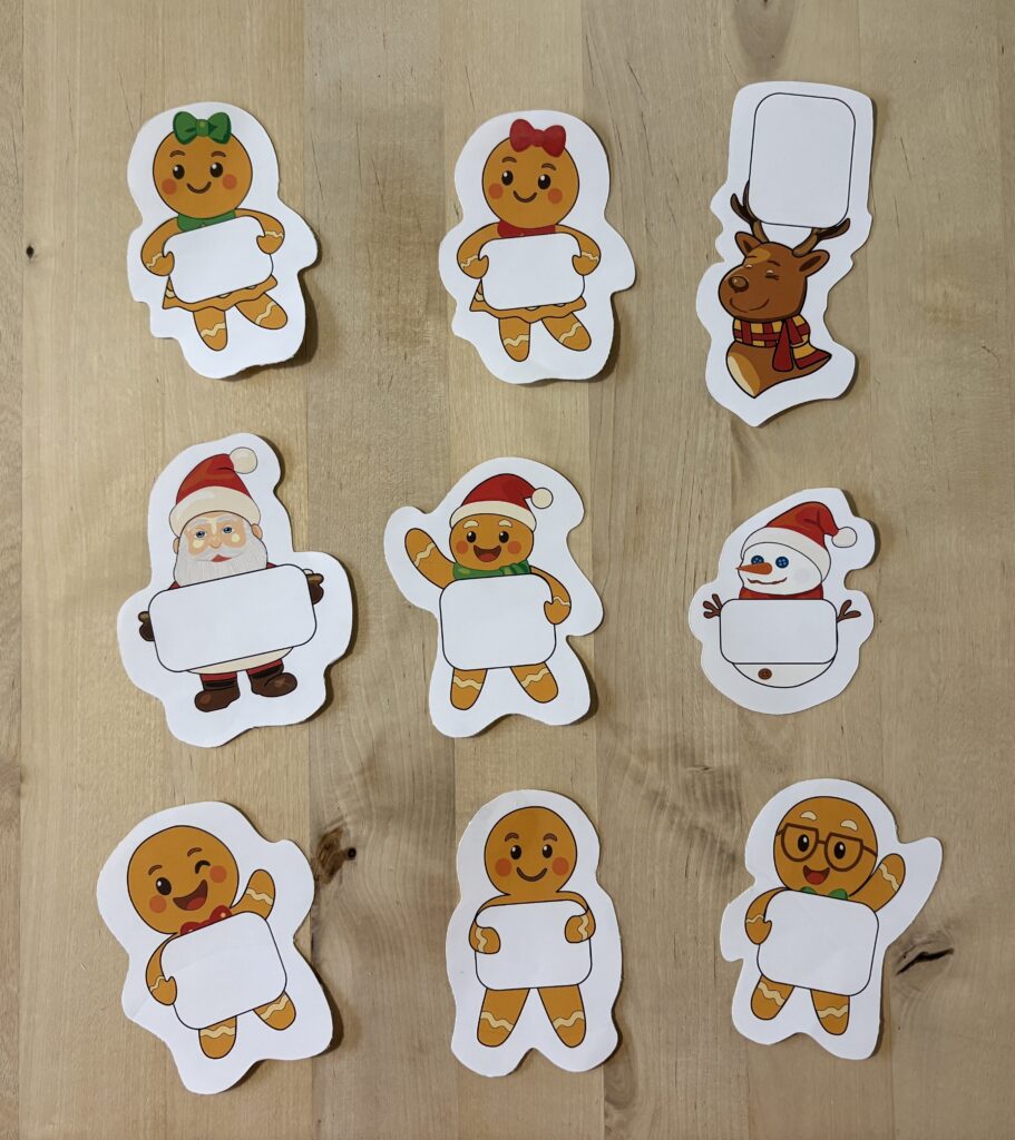 Étiquette personnalisable pour les cadeaux de noël